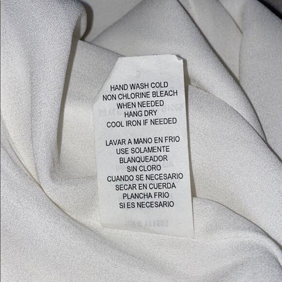 June and Hudson white high neck gown with thigh slit | Sz S - Picture 9 of 9